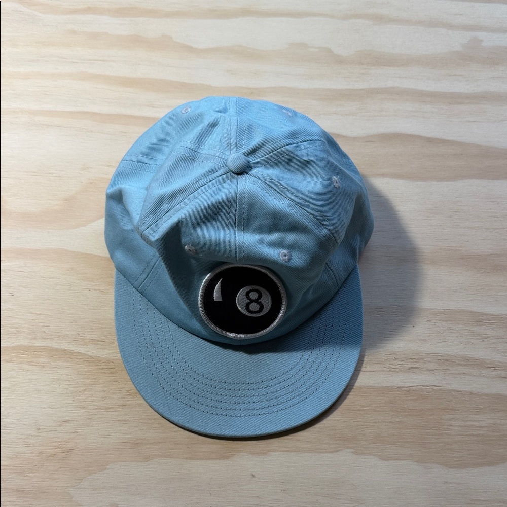 Sky Blue Cap with 8 Ball Emblem